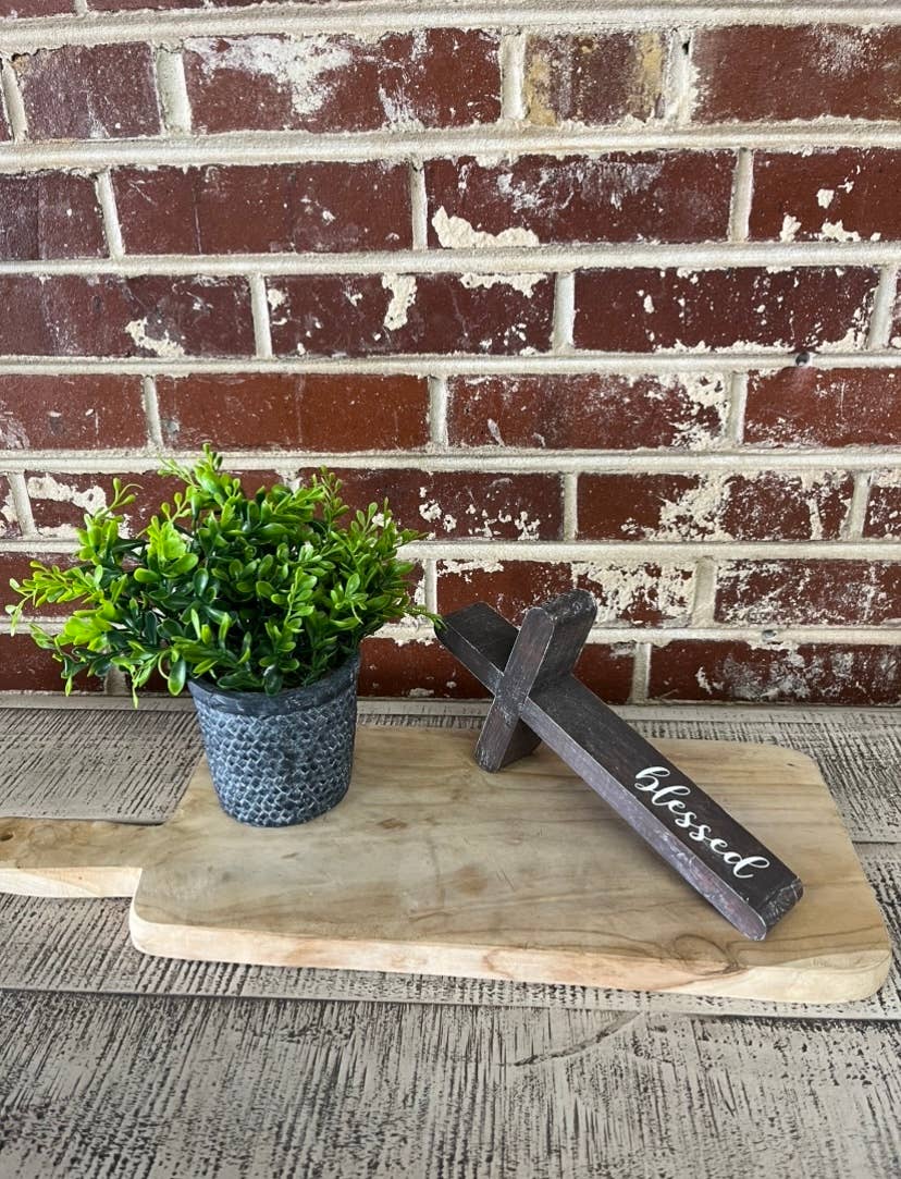 Blessed Cross- Brown Rustic