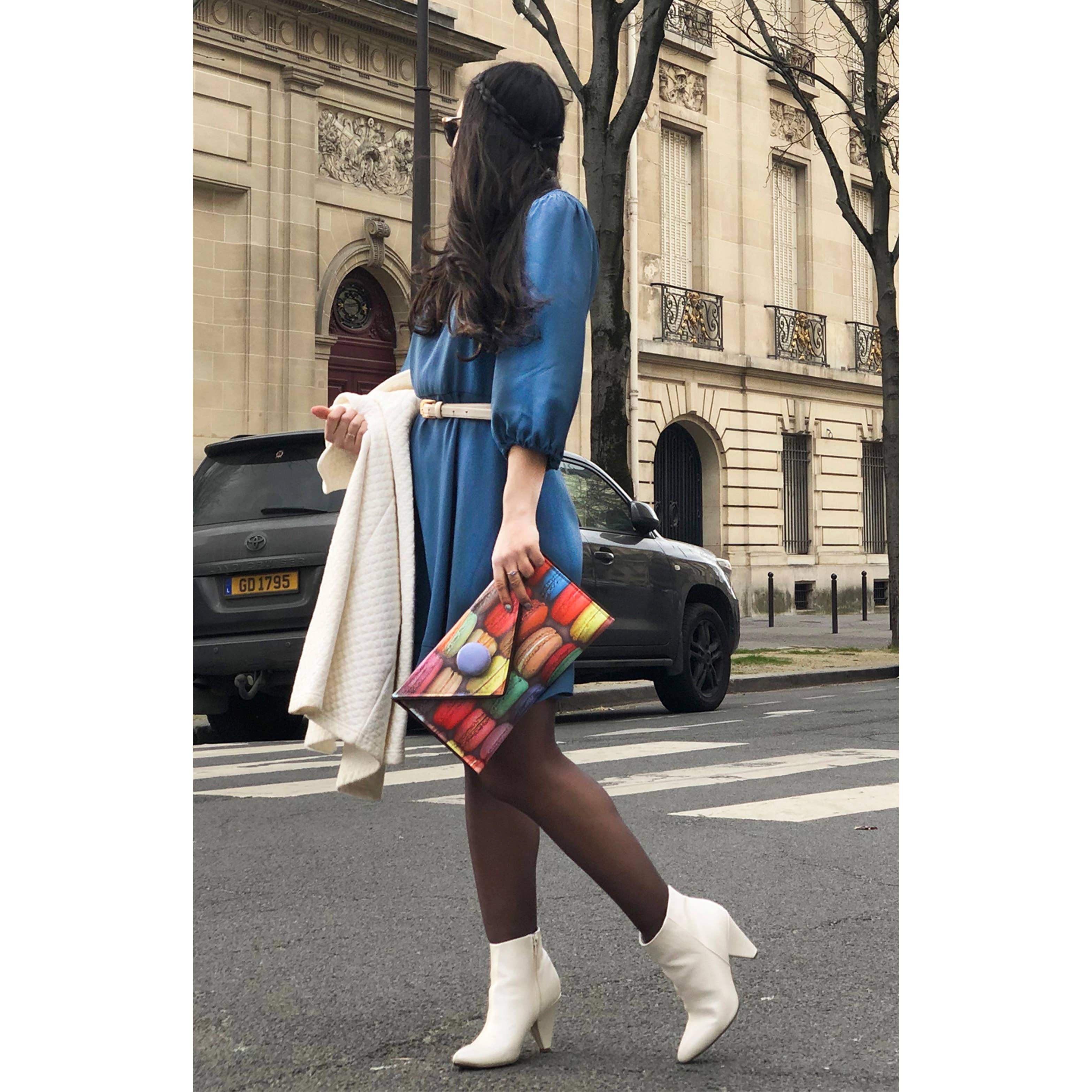 Macaron 3-D Clutch Bag - Cruelty-free Coated Canvas