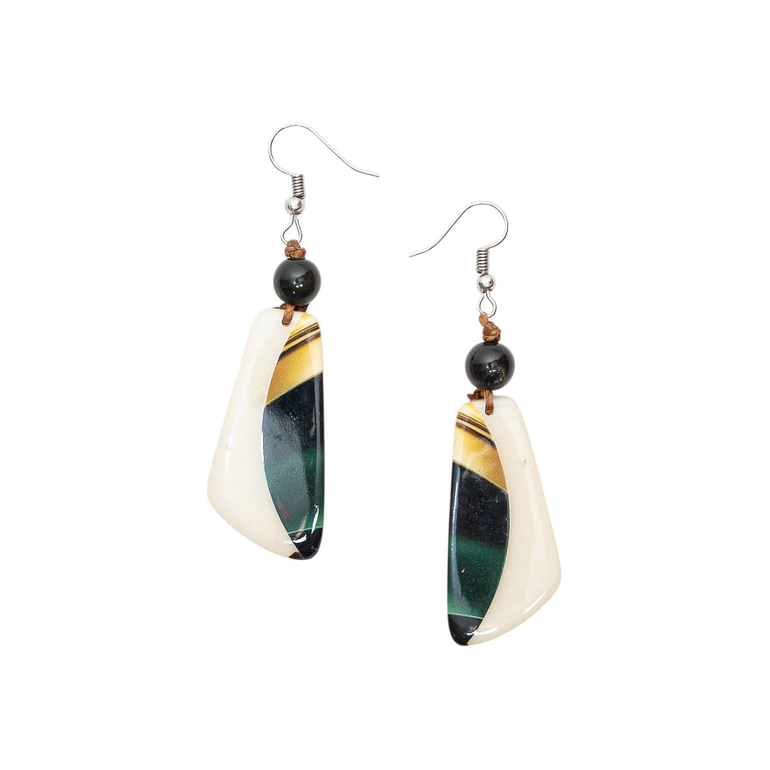 Judith Earrings: Emerald Green Combo