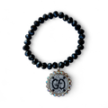 Glossy Black Beaded Bracelet GG