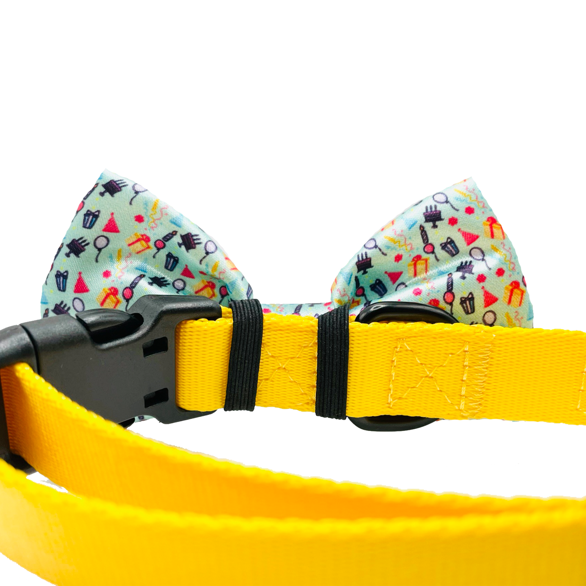 Happy Birthday! Aqua Dog Bow Tie