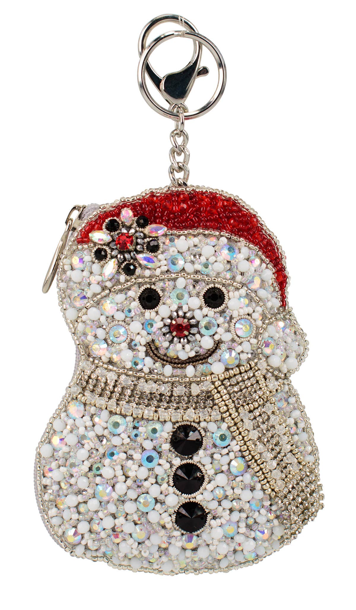 Ice Breaker Beaded Snowman Coin Purse