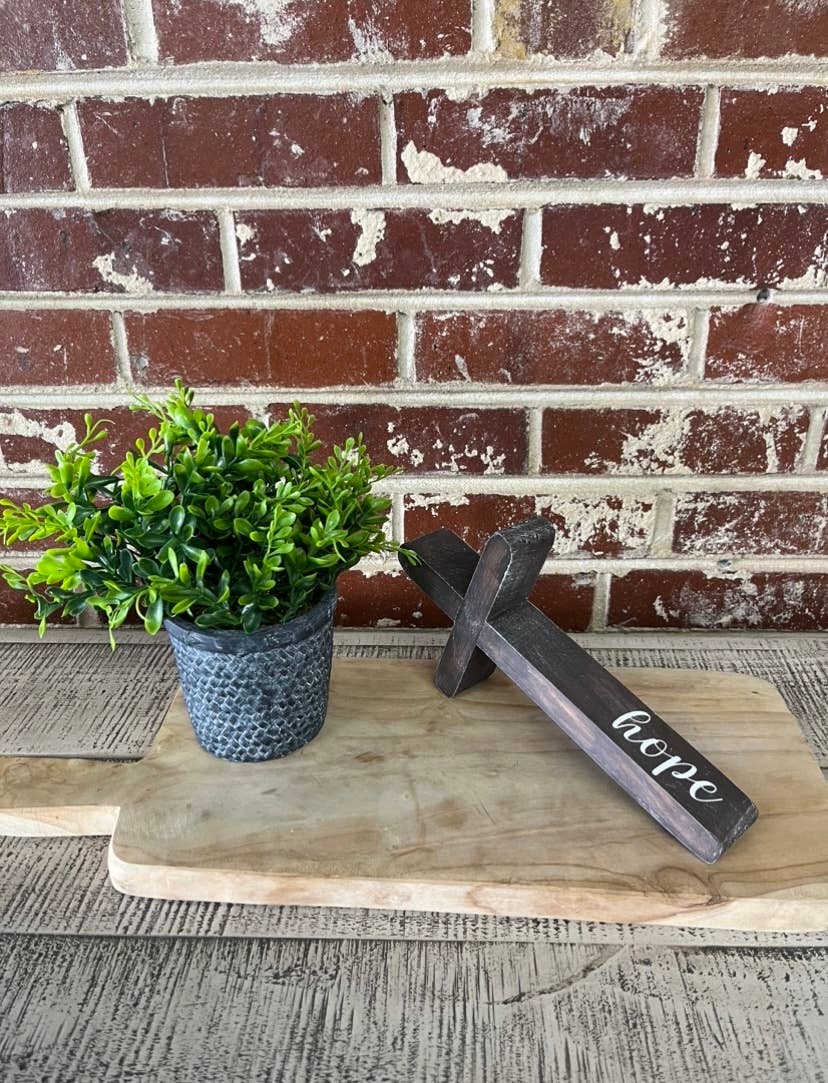 Hope Cross- Brown Rustic