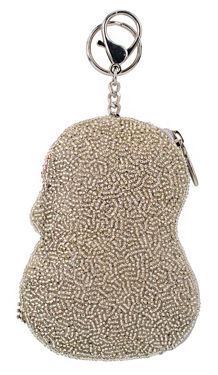 Ice Breaker Beaded Snowman Coin Purse