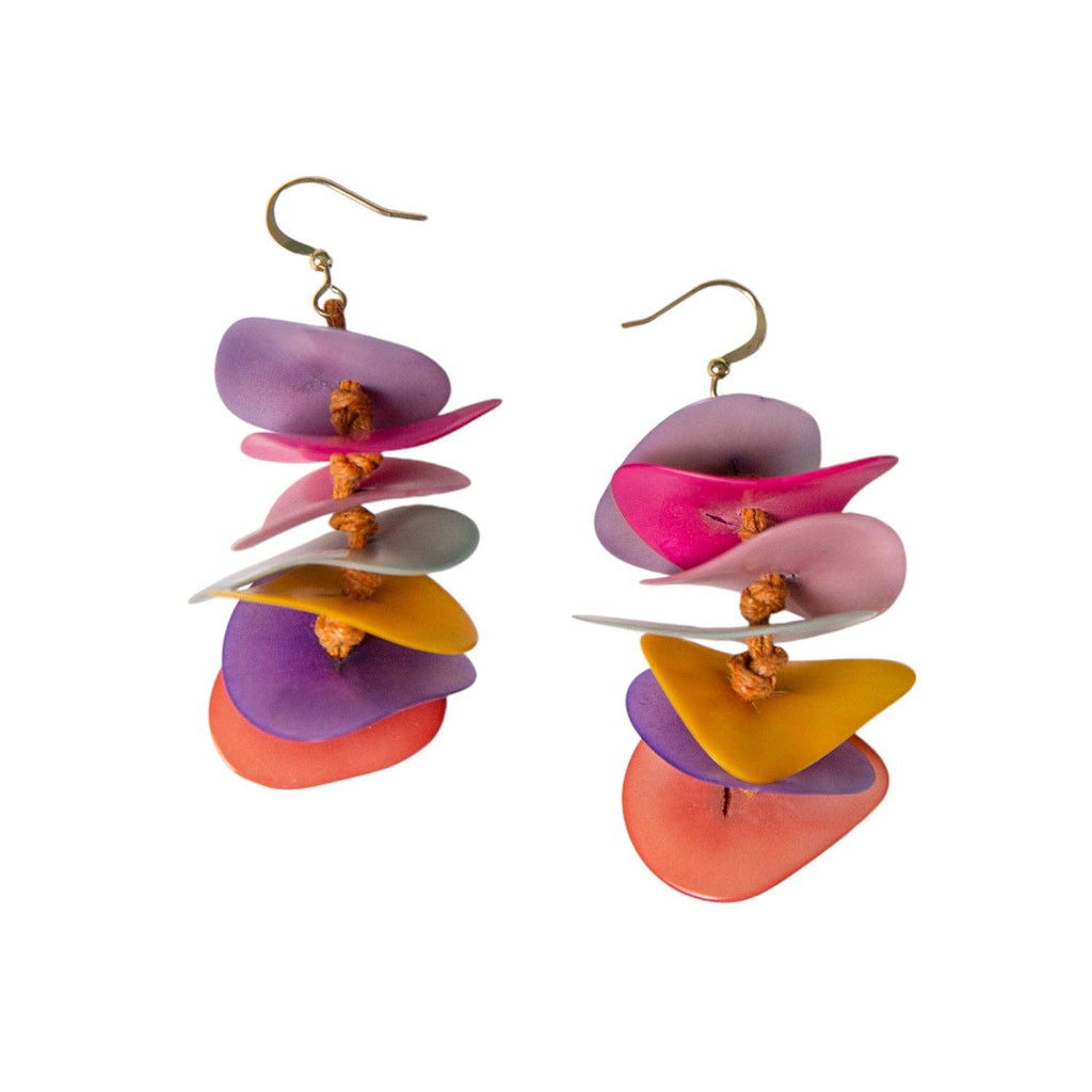 Edna Earrings: Purple Combo