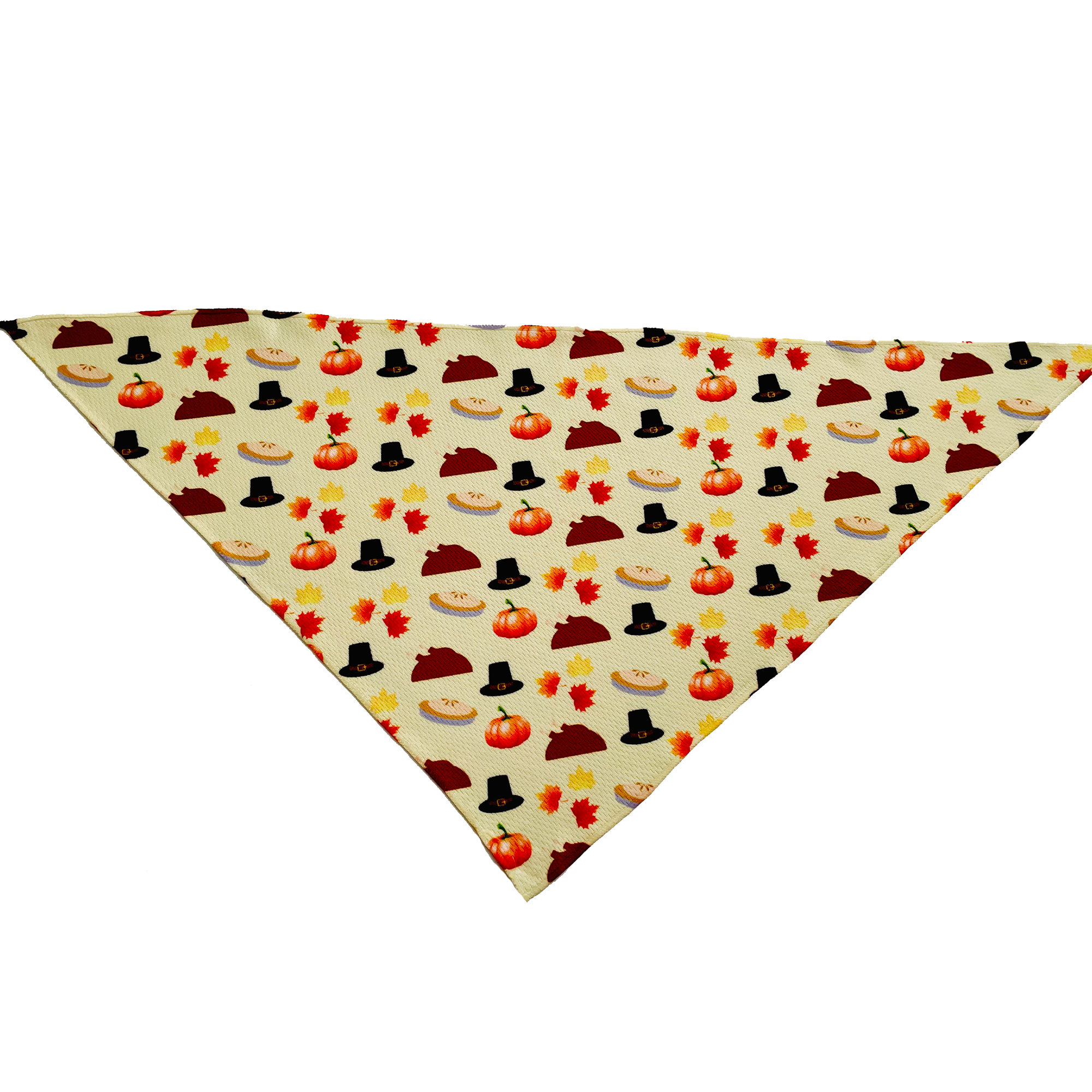 Thanksgiving Dog Tie On Dog Bandana: S (25lbs & under or neck up to 15")