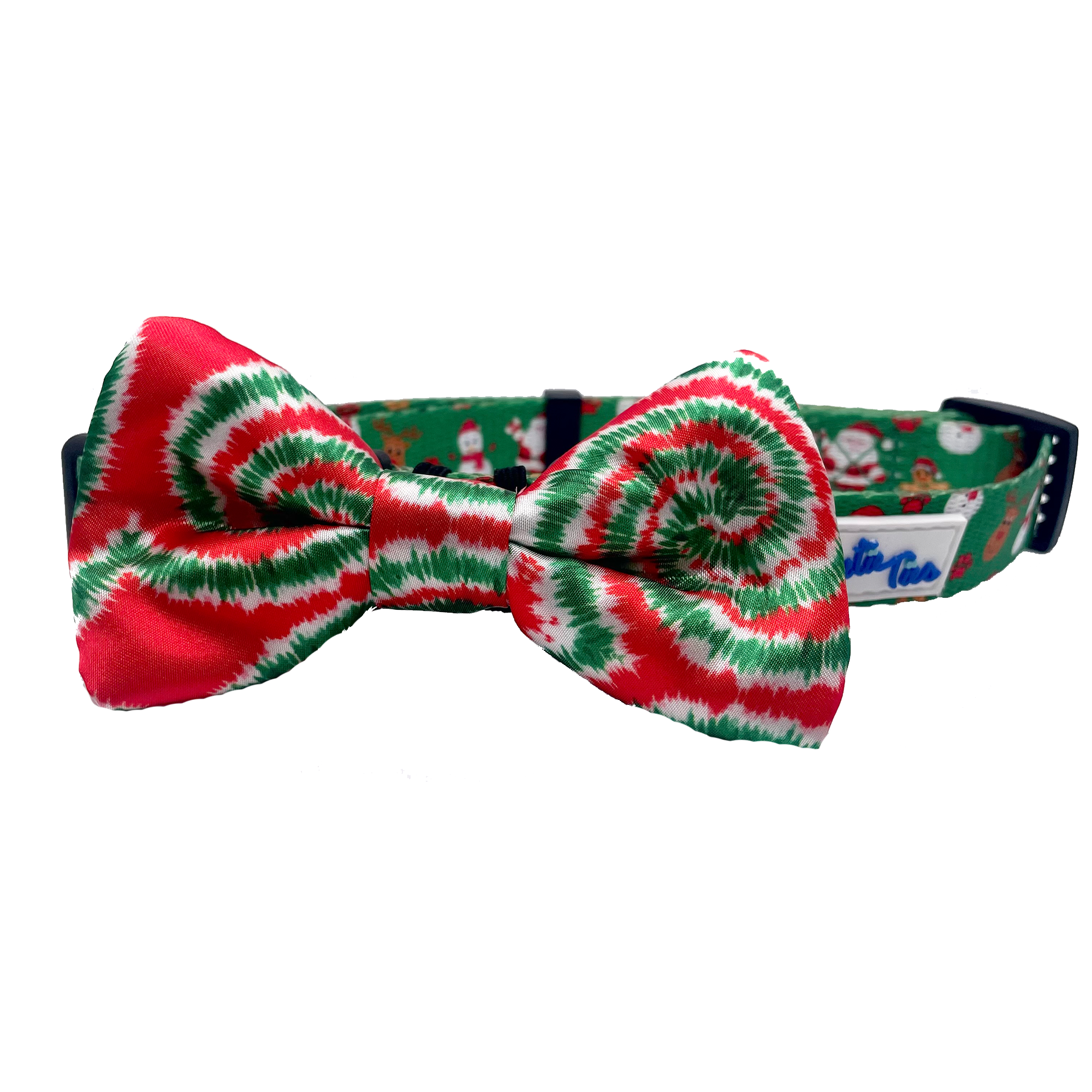 Christmas Tie Dye Dog Bow Tie