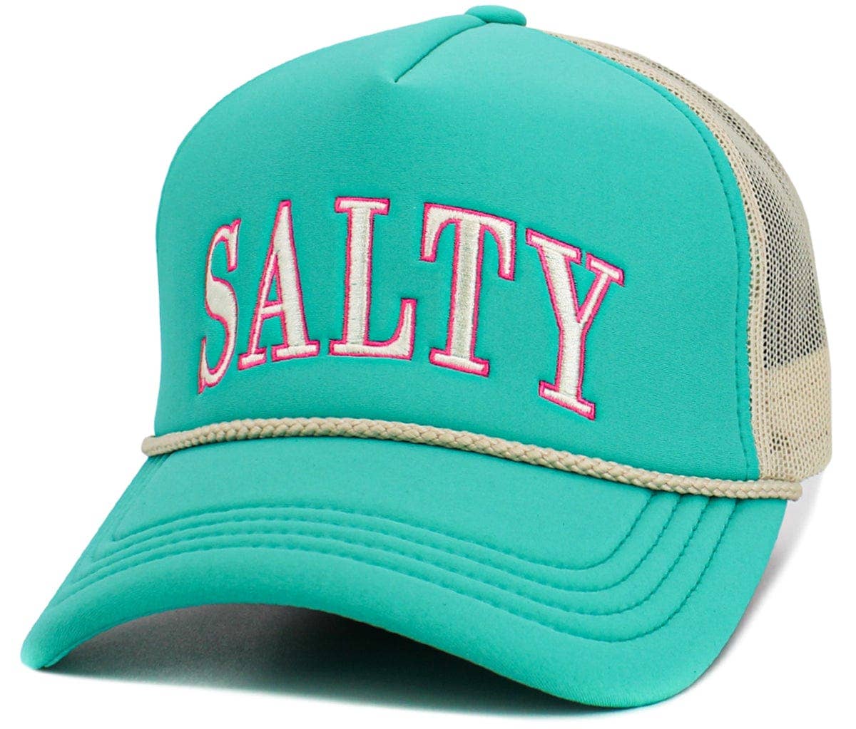 KBV1622 Salty Foam Trucker Mesh Cap: Turquoise