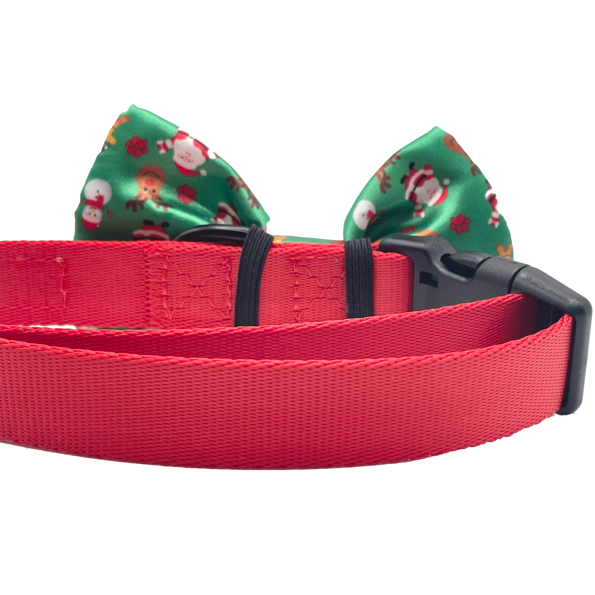 Christmas Night Xmas Green Holiday Dog Bow Tie