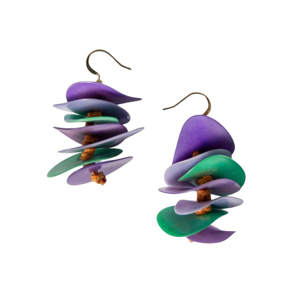 Edna Earrings: Purple Combo