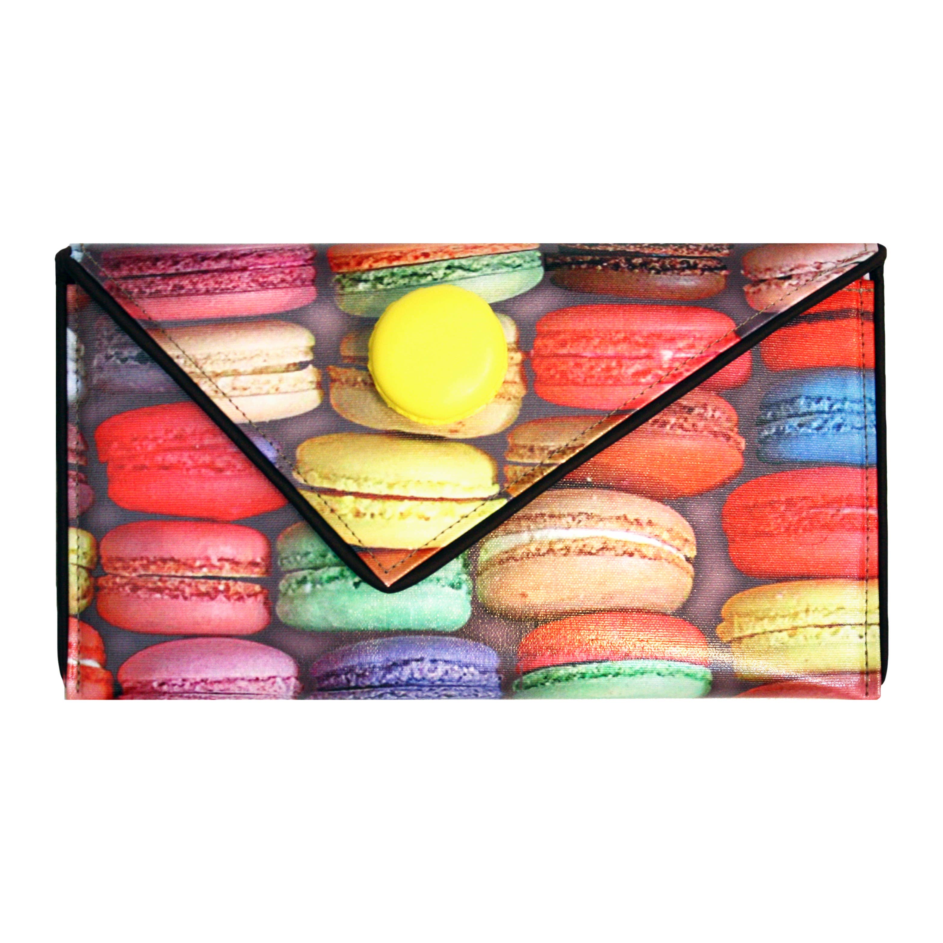 Macaron 3-D Clutch Bag - Cruelty-free Coated Canvas