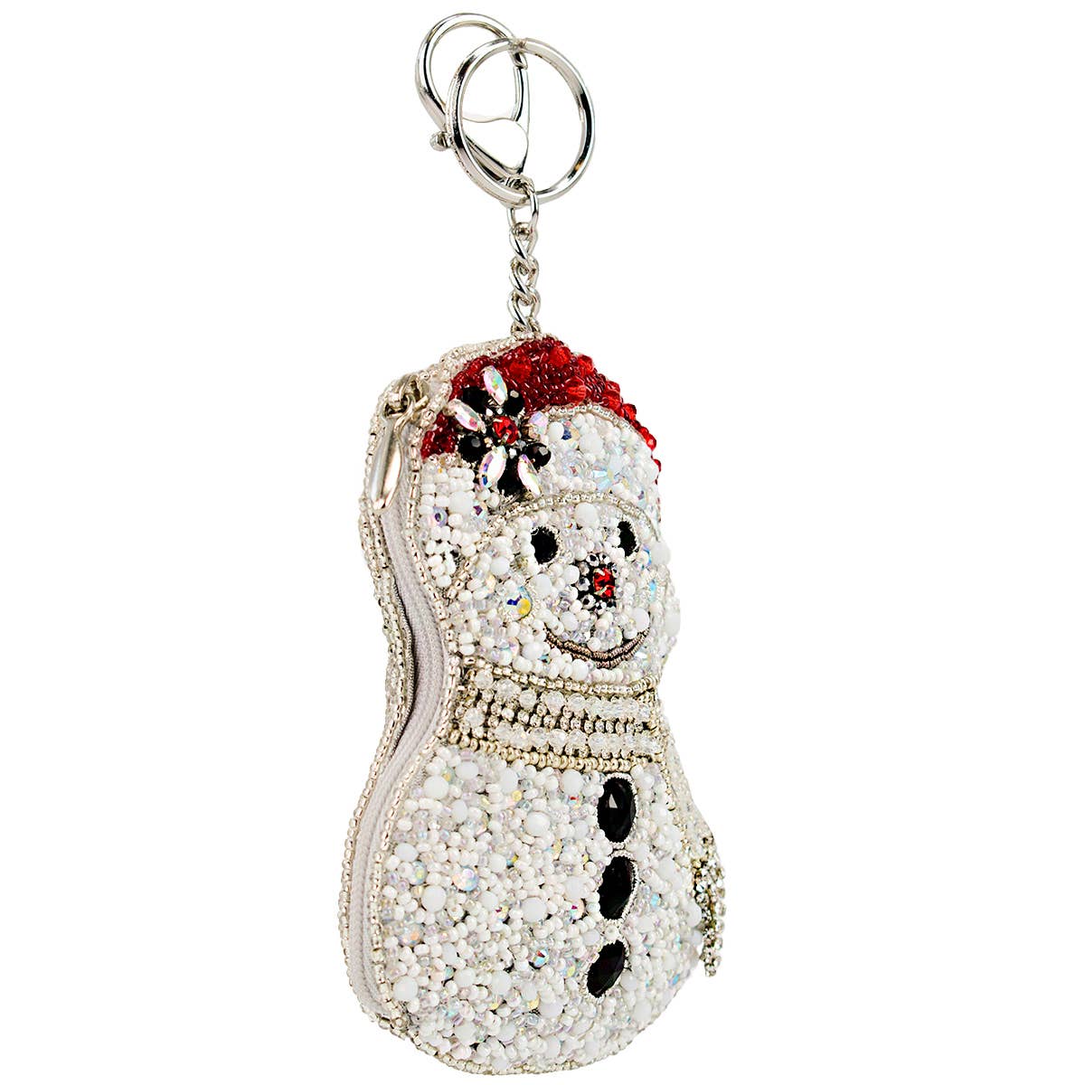 Ice Breaker Beaded Snowman Coin Purse